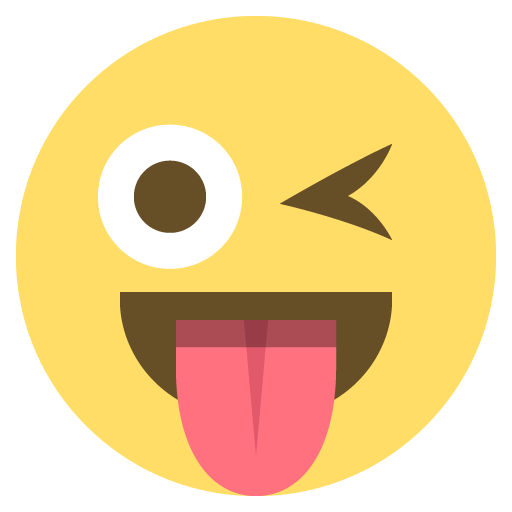 舌突き出しとウィンクのイメージ